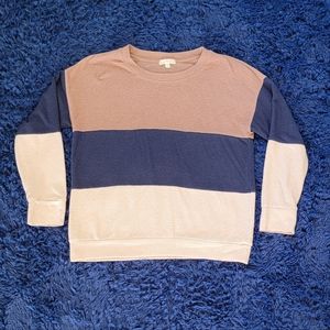 Women's Oversized Color Block Sweatshirt